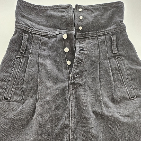 Redone black denim skirt - Picture 3 of 4
